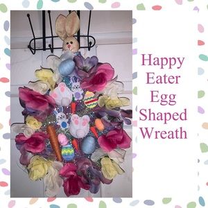 Egg Shaped Easter Wreath
